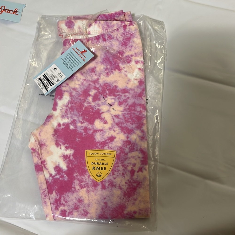 Cat & JackJack girls pants, size 4T, pink and white and peach color NWT - Picture 6 of 6